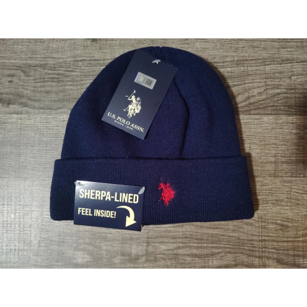 U.S. Polo‎ Assn. Men's Sherpa Lined Beanie Men's / Unisex / Adults Hat One Size
